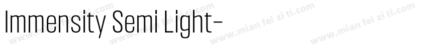 Immensity Semi Light字体转换
